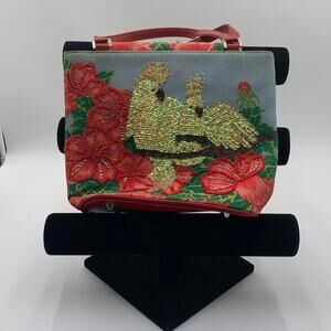 Parakeet Beaded Purse